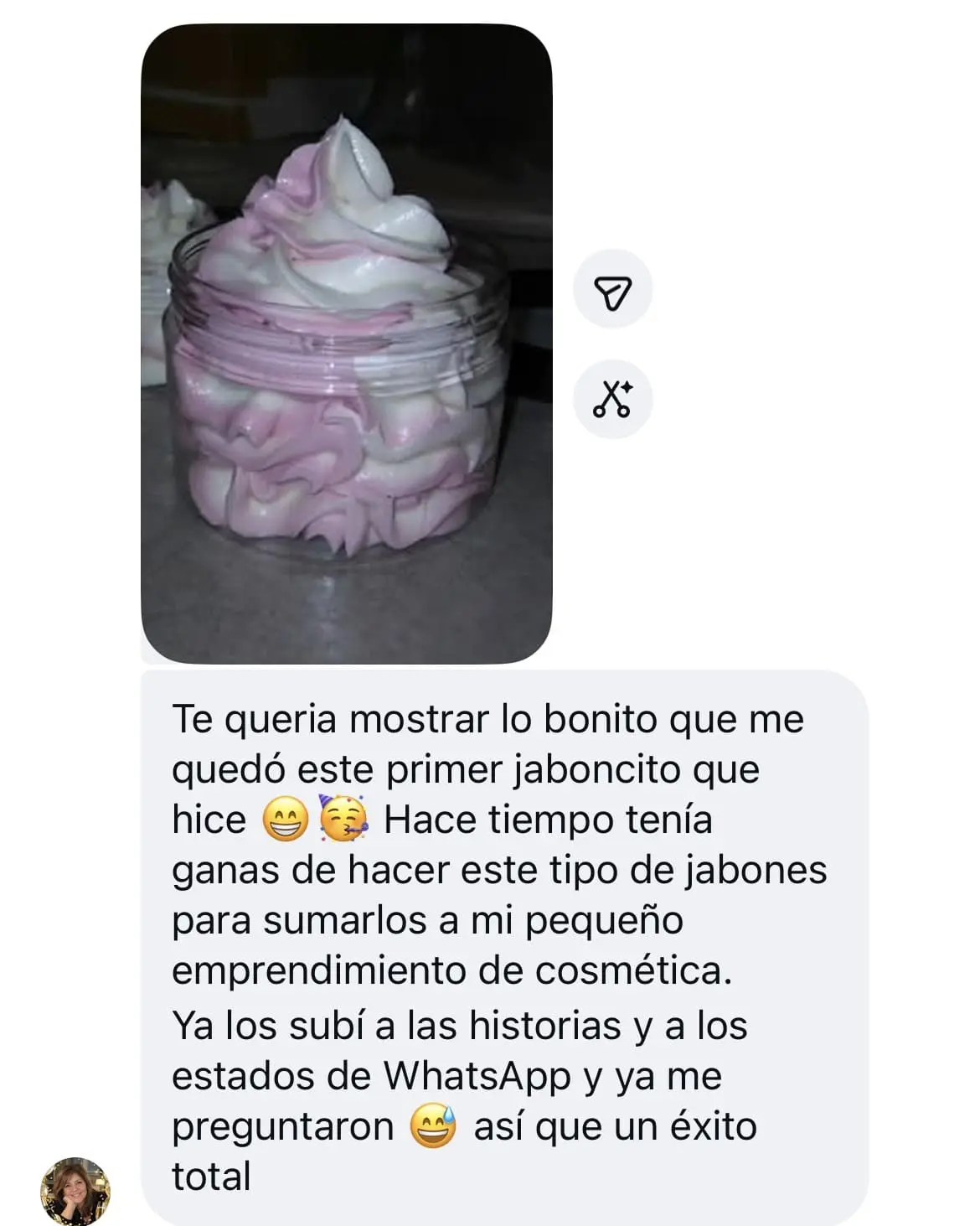Testimonio de alumna creando jabones batidos 2
